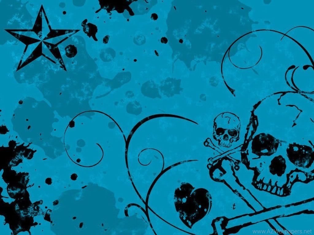 Sky Blue Skull Pictures Graphics