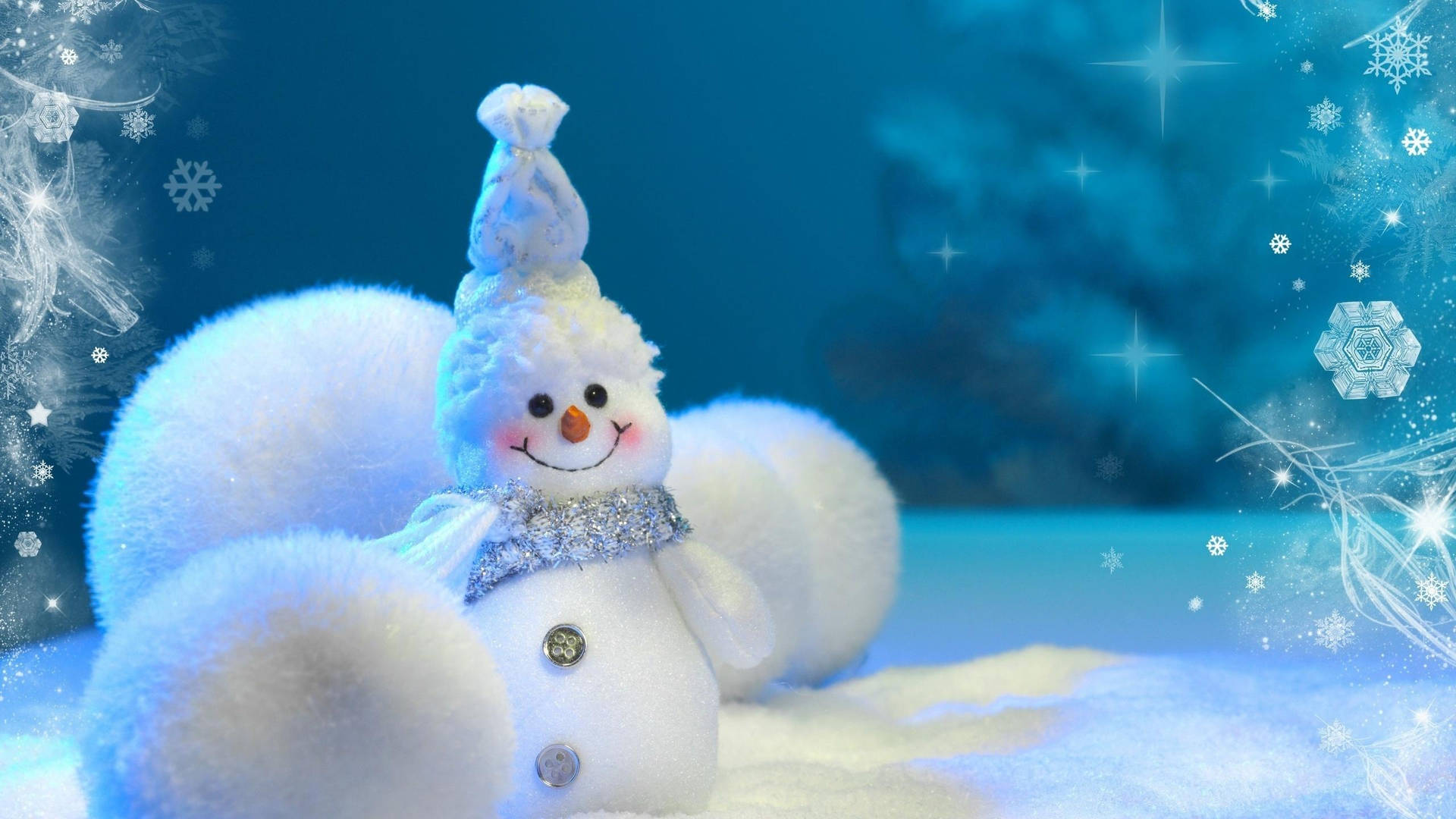 Embrace The Winter Season With This Adorable Snowman Wallpaper