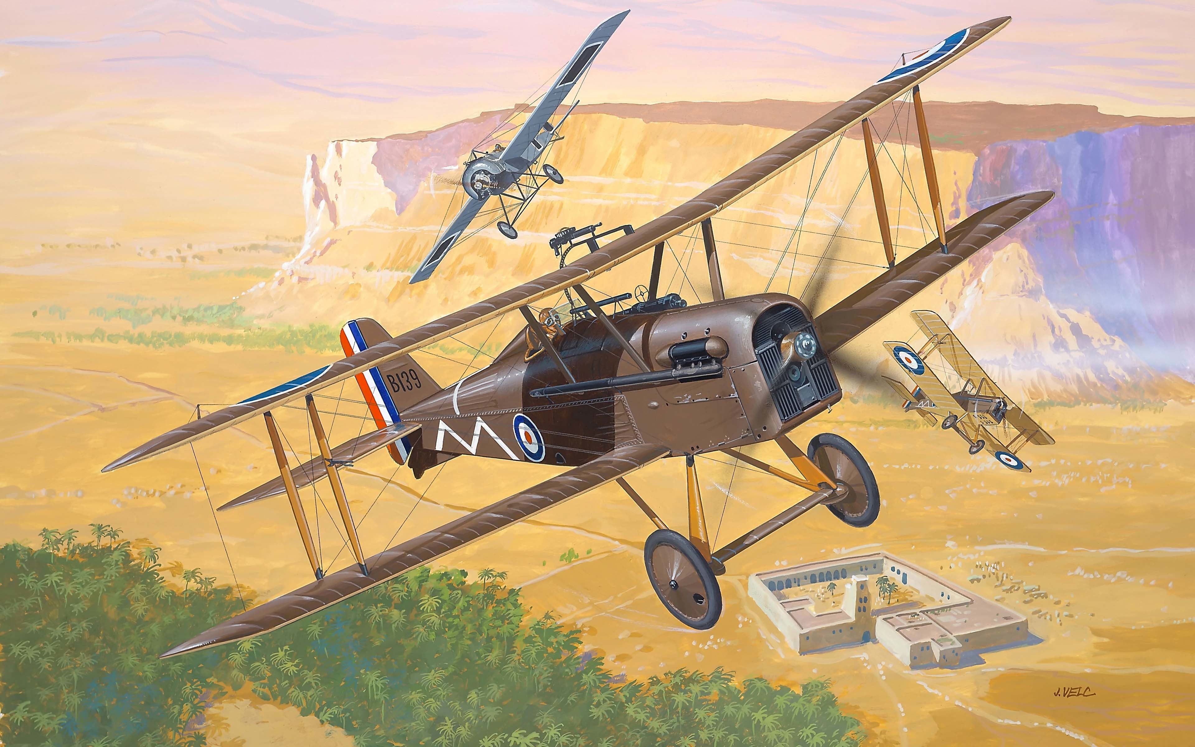 Wallpaper Art Aircraft Royal Factory Se5a Single Fighter