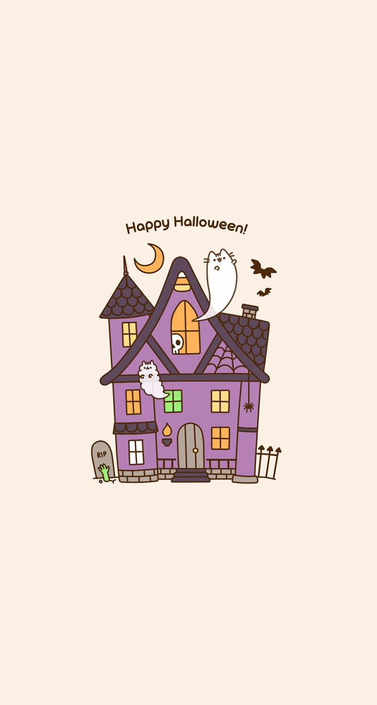 Pusheen Wallpaper Phone Background Halloween Holidays