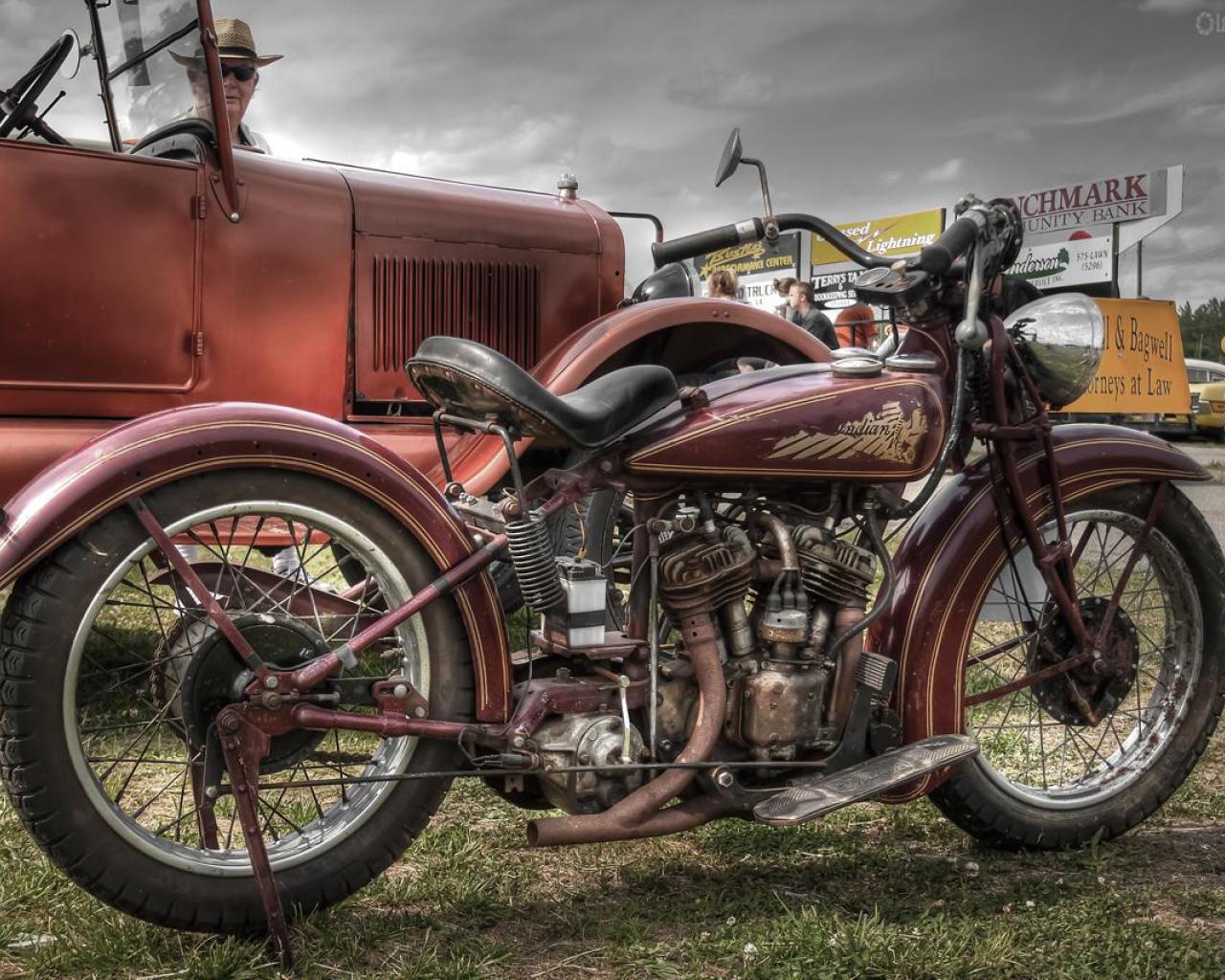 Vintage Indian Motorcycles Wallpaper Widescreen HD