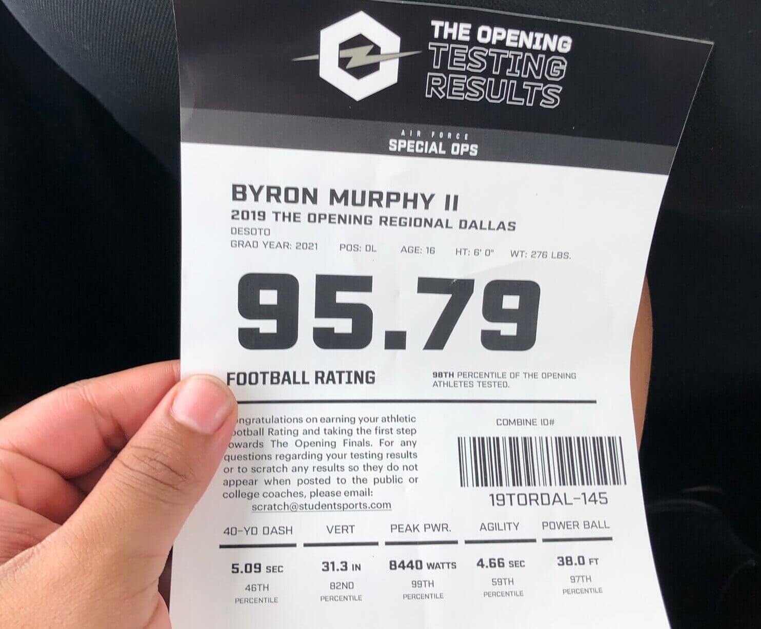 Freak Byron Murphy Ready To Put On A Show More Nfl Combine Wallpaper