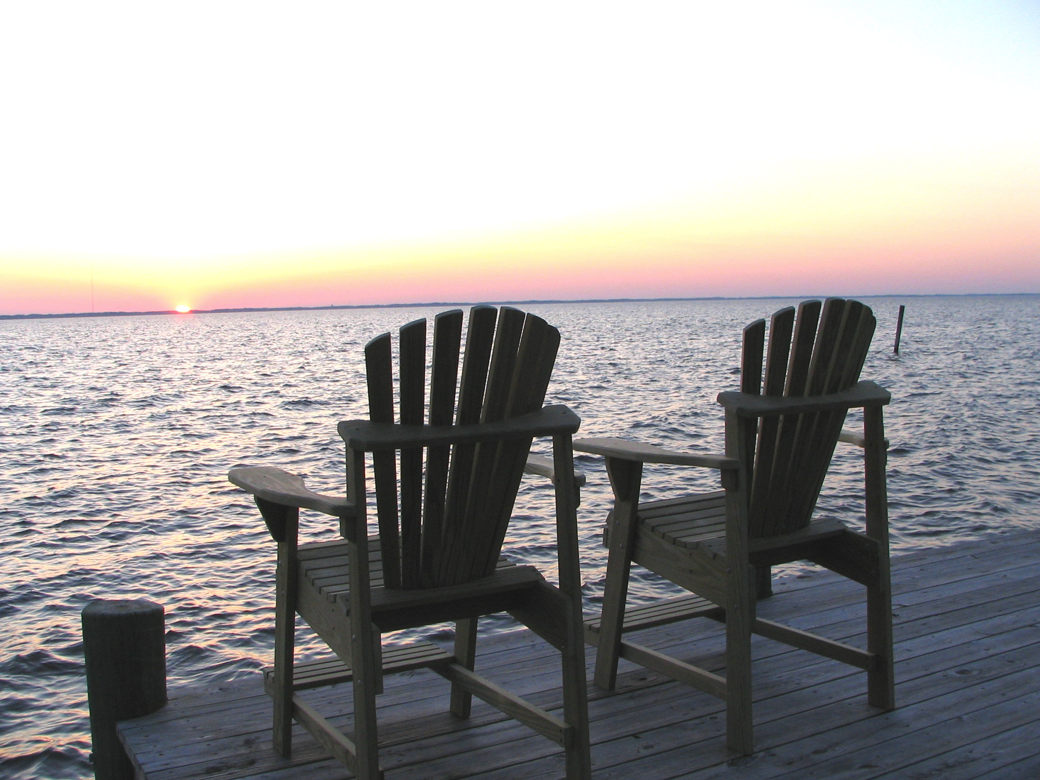 Adirondack Chairs On Beach Wallpaper Tables