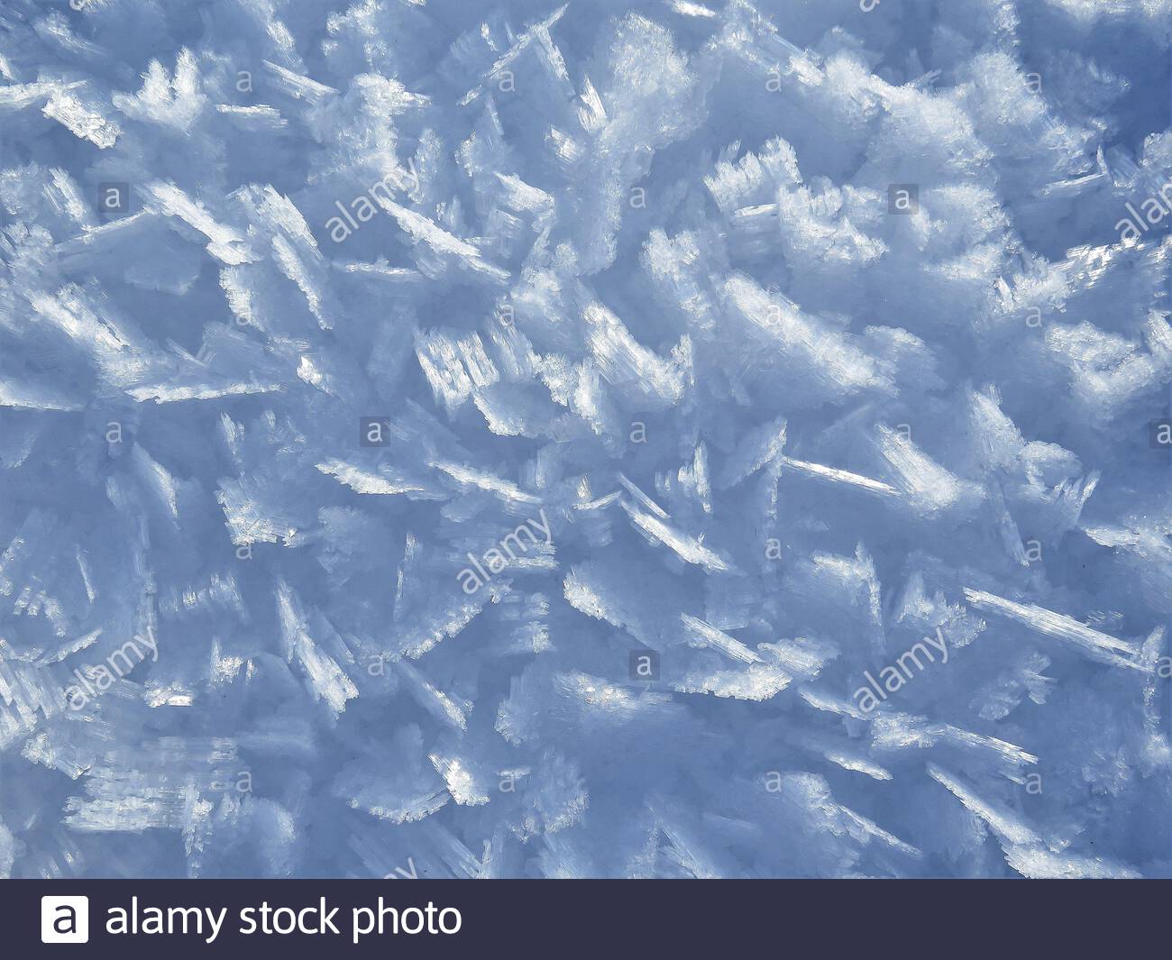 A Closeup Shot Of White Snow Crystals During Winter Good For