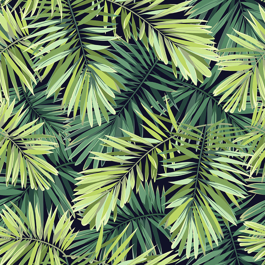 Bright Green Background With Tropical By Msmoloko