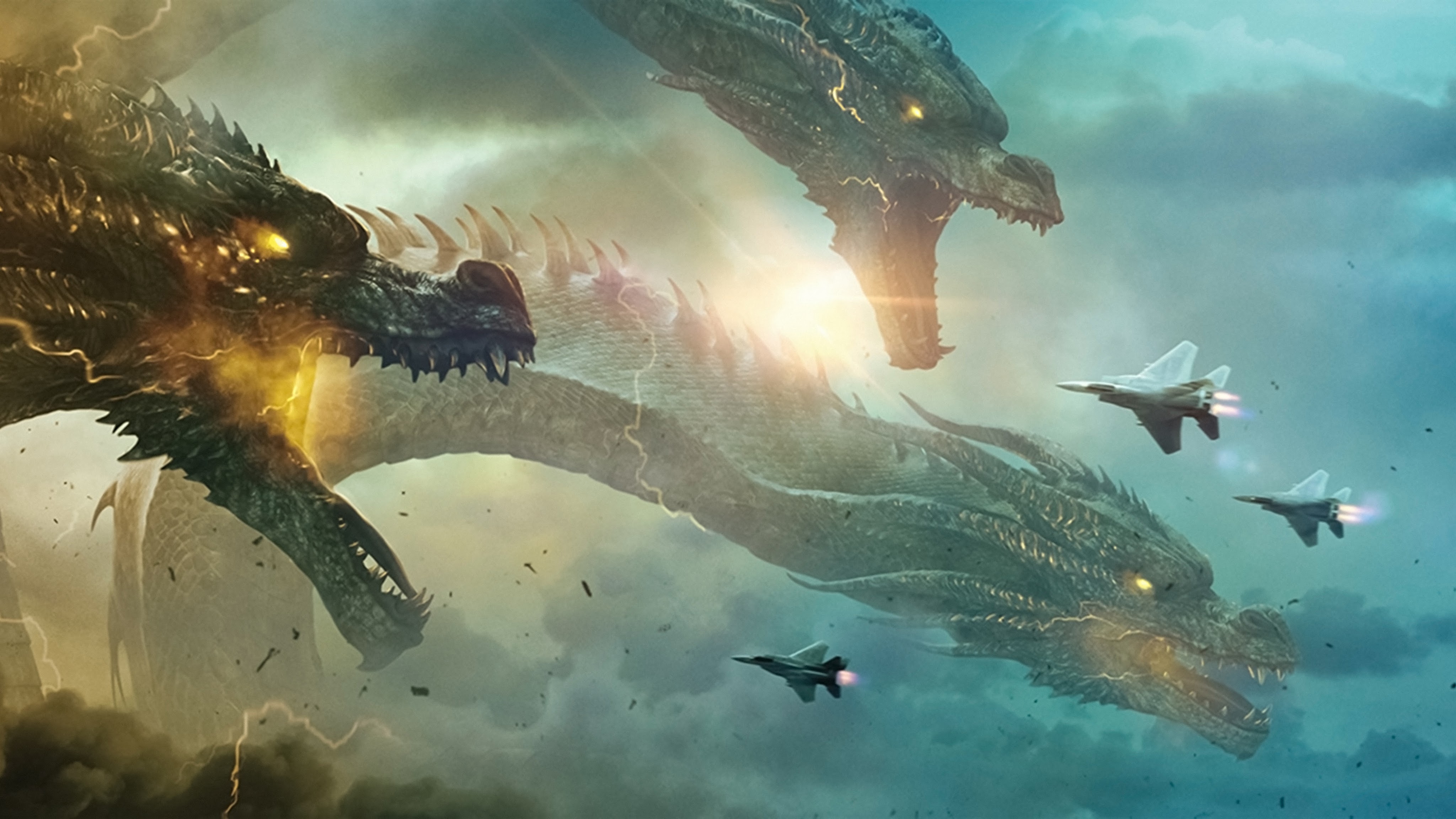 King Ghidorah Godzilla Of The Monsters 4k Wallpaper