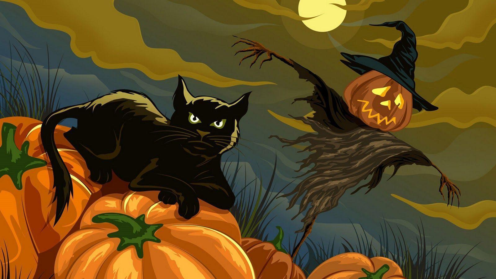 Halloween Cat Wallpaper On