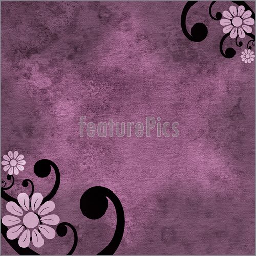 Pink And Black Flower Background In Purple