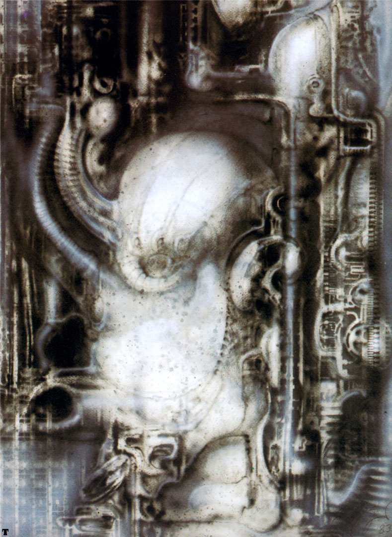 Biomechanical Landscape A Surrealist H R Giger Art Wallpaper
