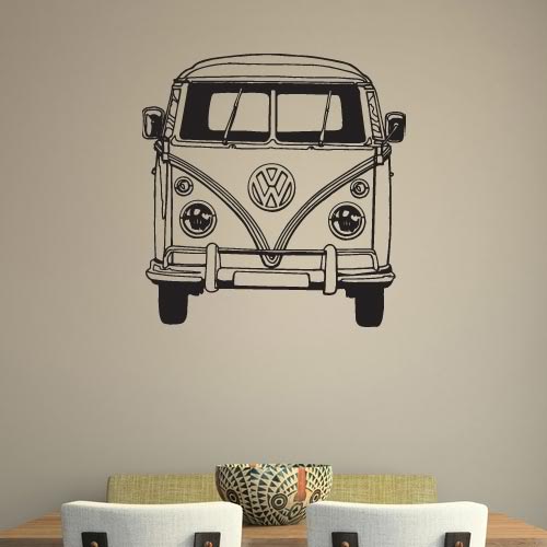 Free download VW Camper Van Bus vinyl wall sticker decal art mural