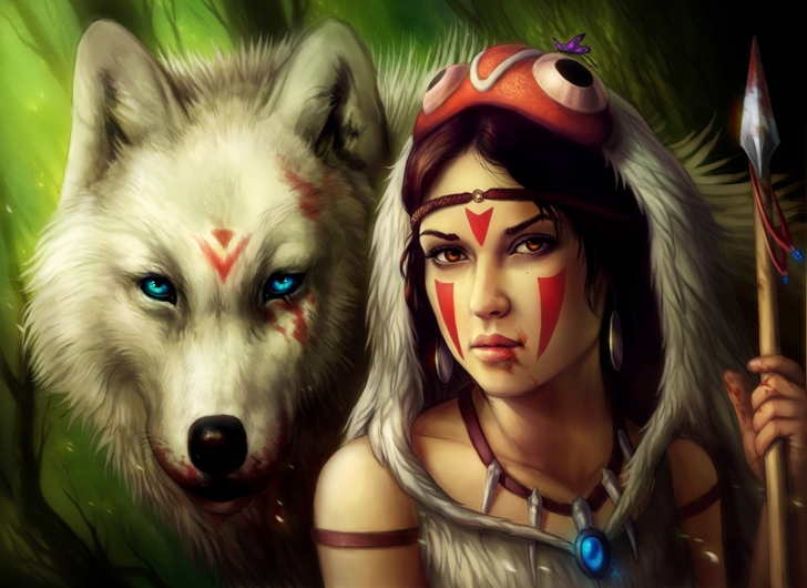 Buy Barbarian Wolf Princess Dnd Anime Inspired Print Online in India  Etsy