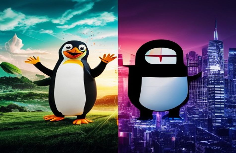 Linux Vs Windows Wallpaper