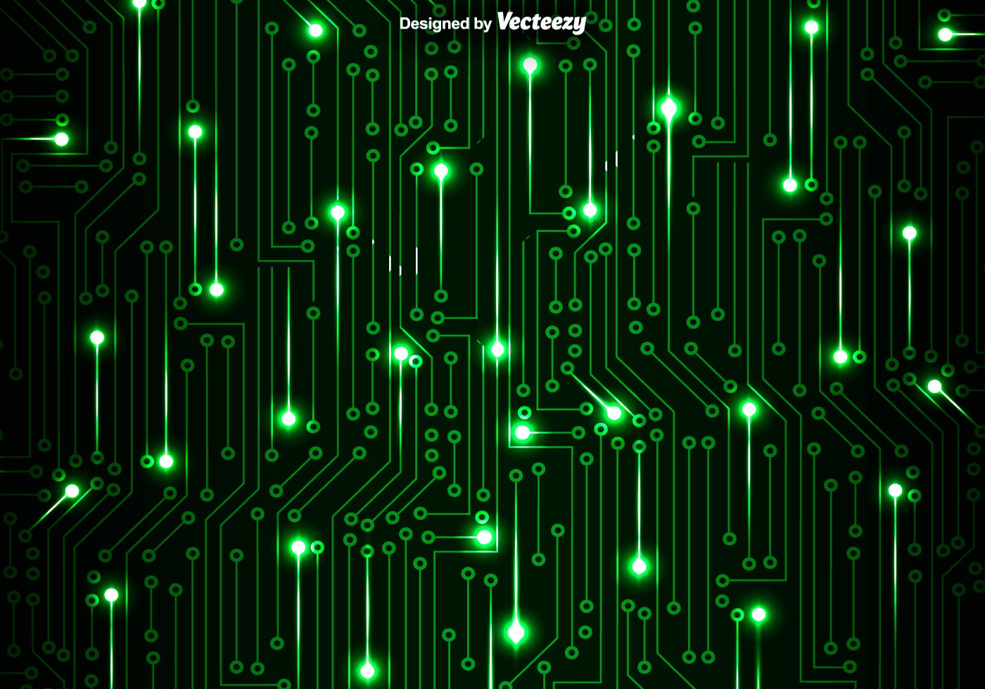 Green Circuit Board Vector Background   Download Free