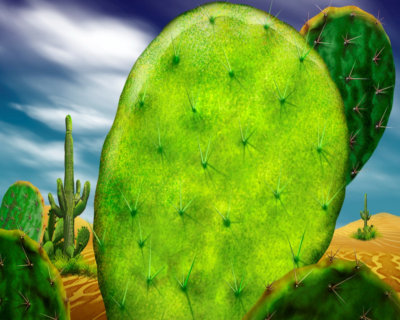 Cactus Wallpaper Stock Photos
