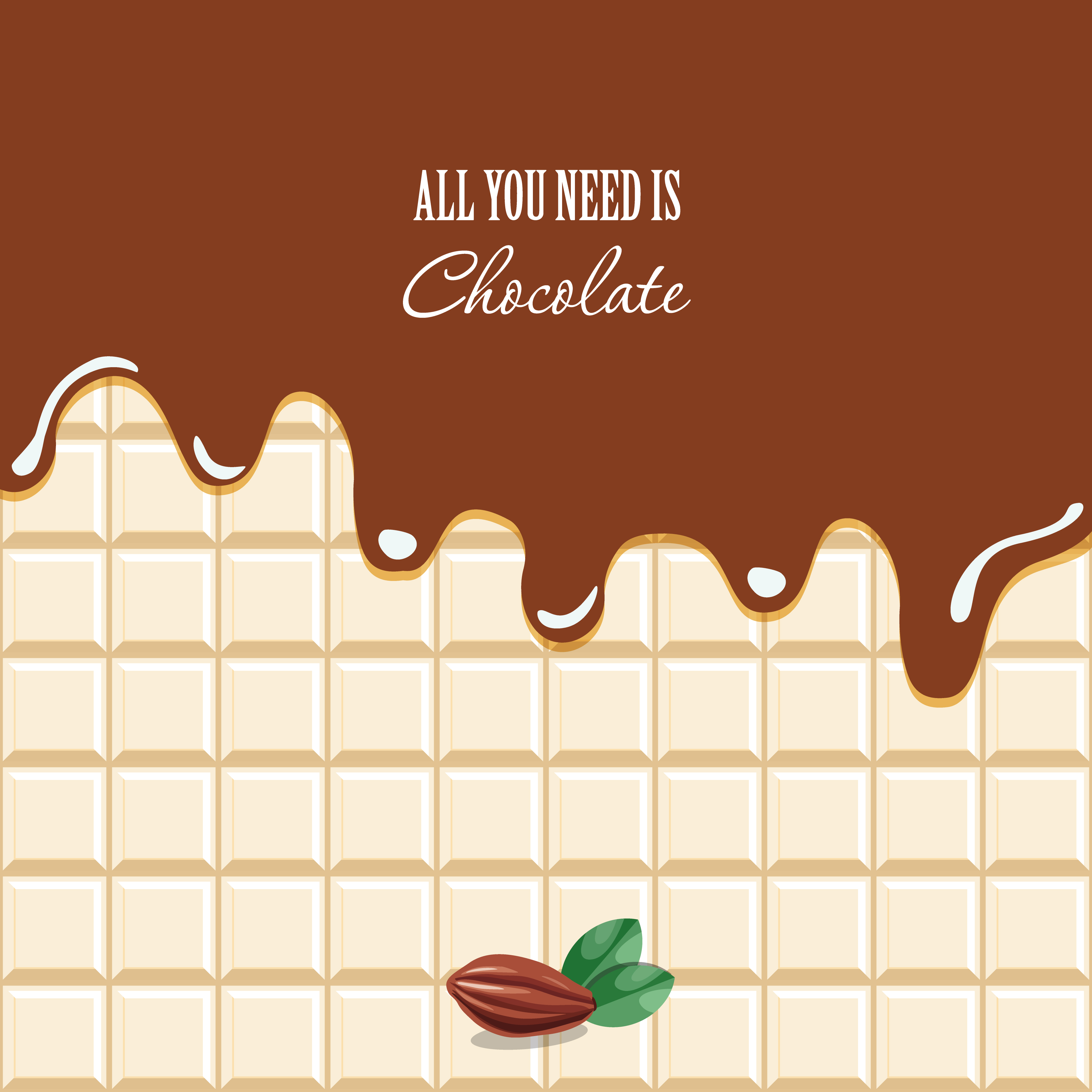 Melted Chocolate Background Vectors Clipart
