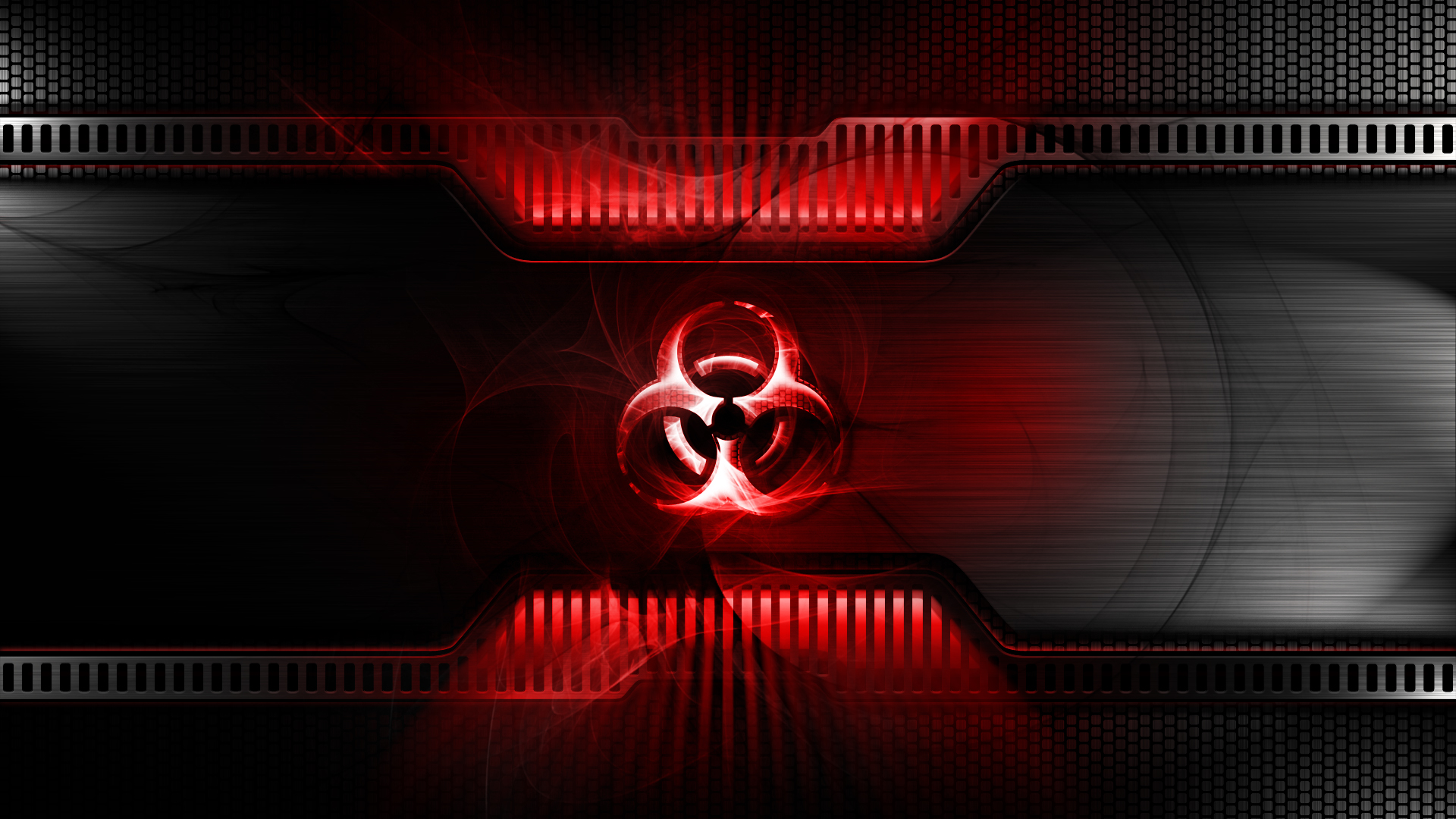 Red Biohazard Symbol Wallpaper