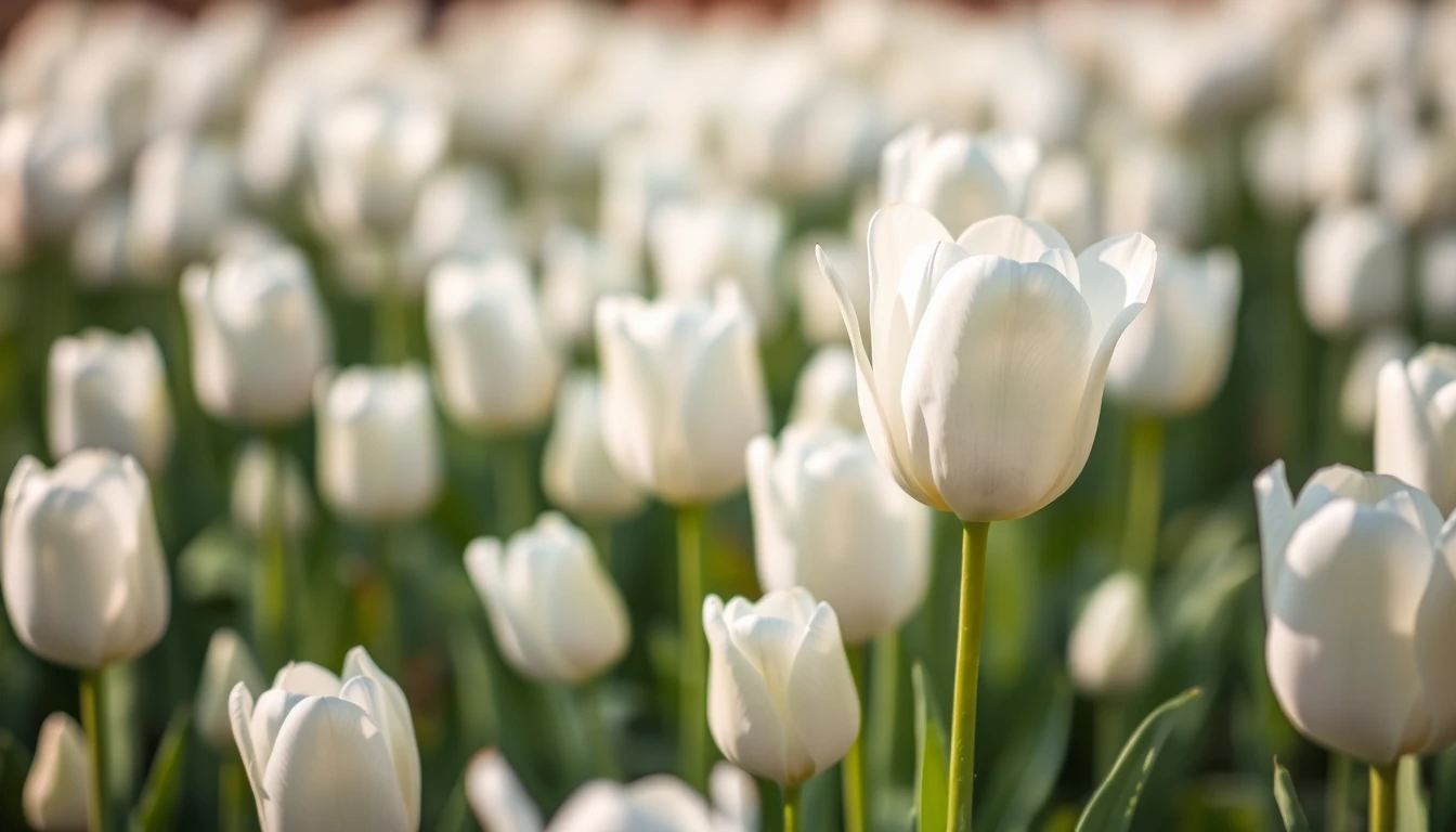 White Tulips Wallpaper