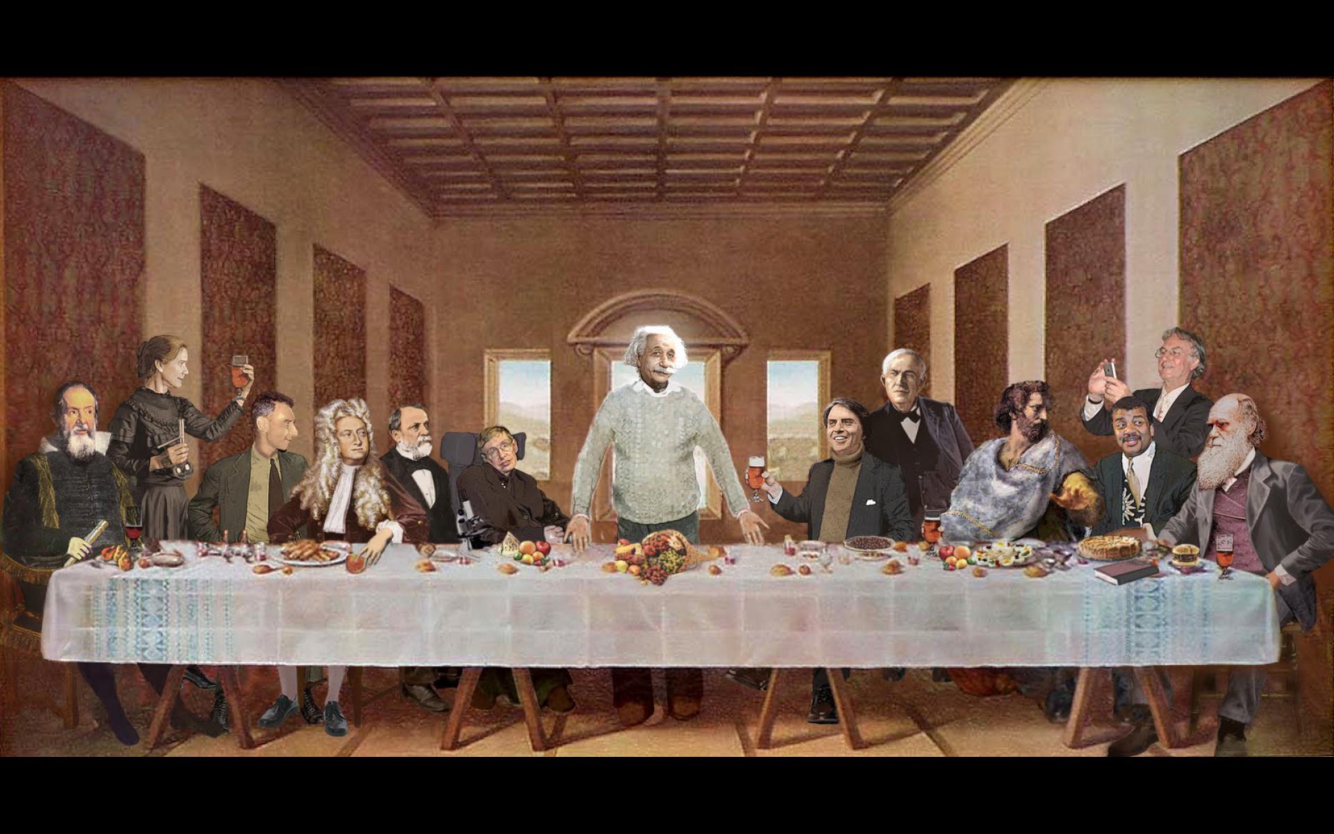 Physics Image Last Supper Scientists HD Wallpaper And Background