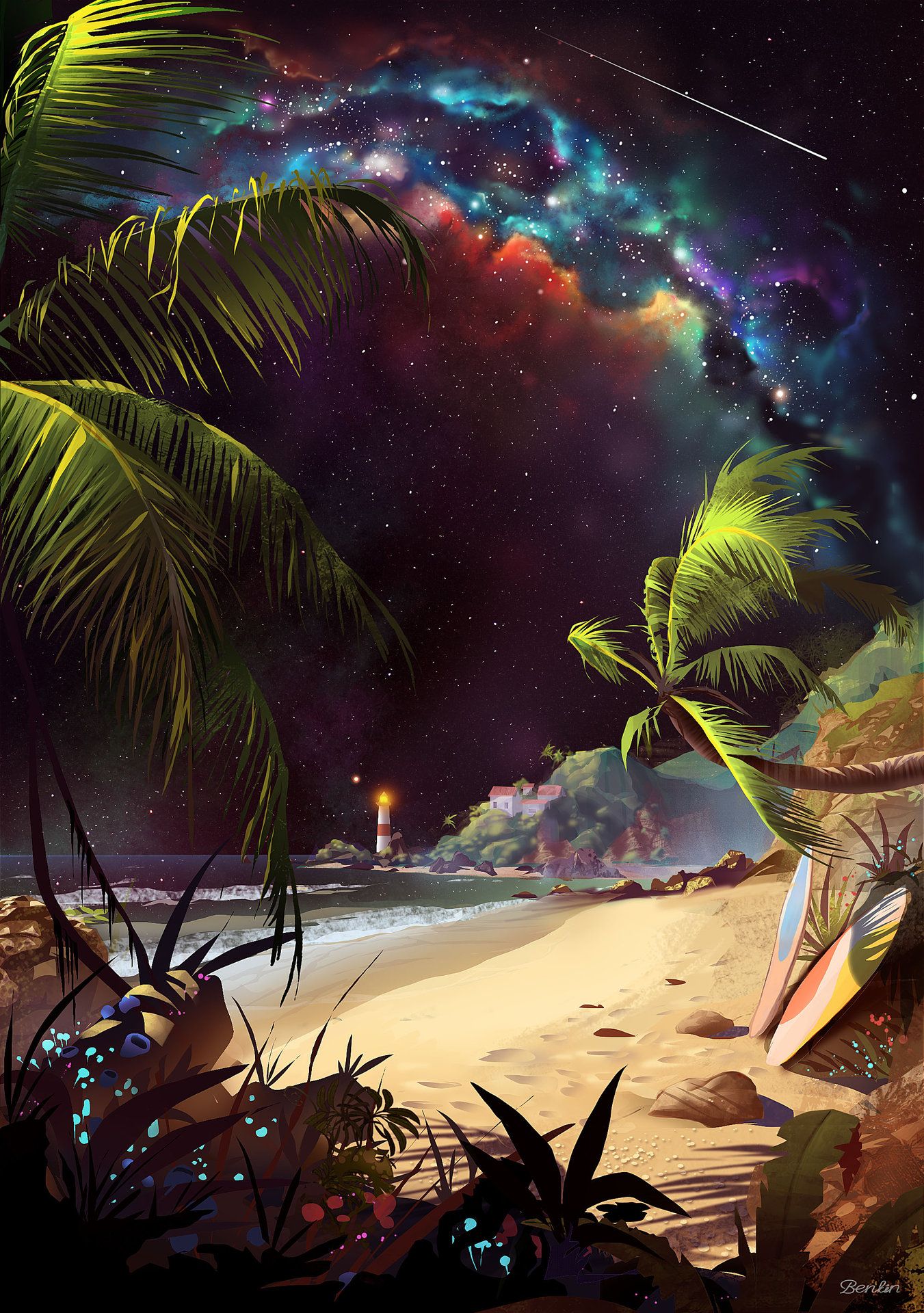 Space Beach By Ilya Benkin Wallpaper UHD