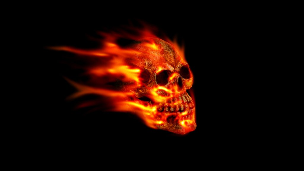 Flaming Skull Desktop And Mobile Wallpaper Wallippo