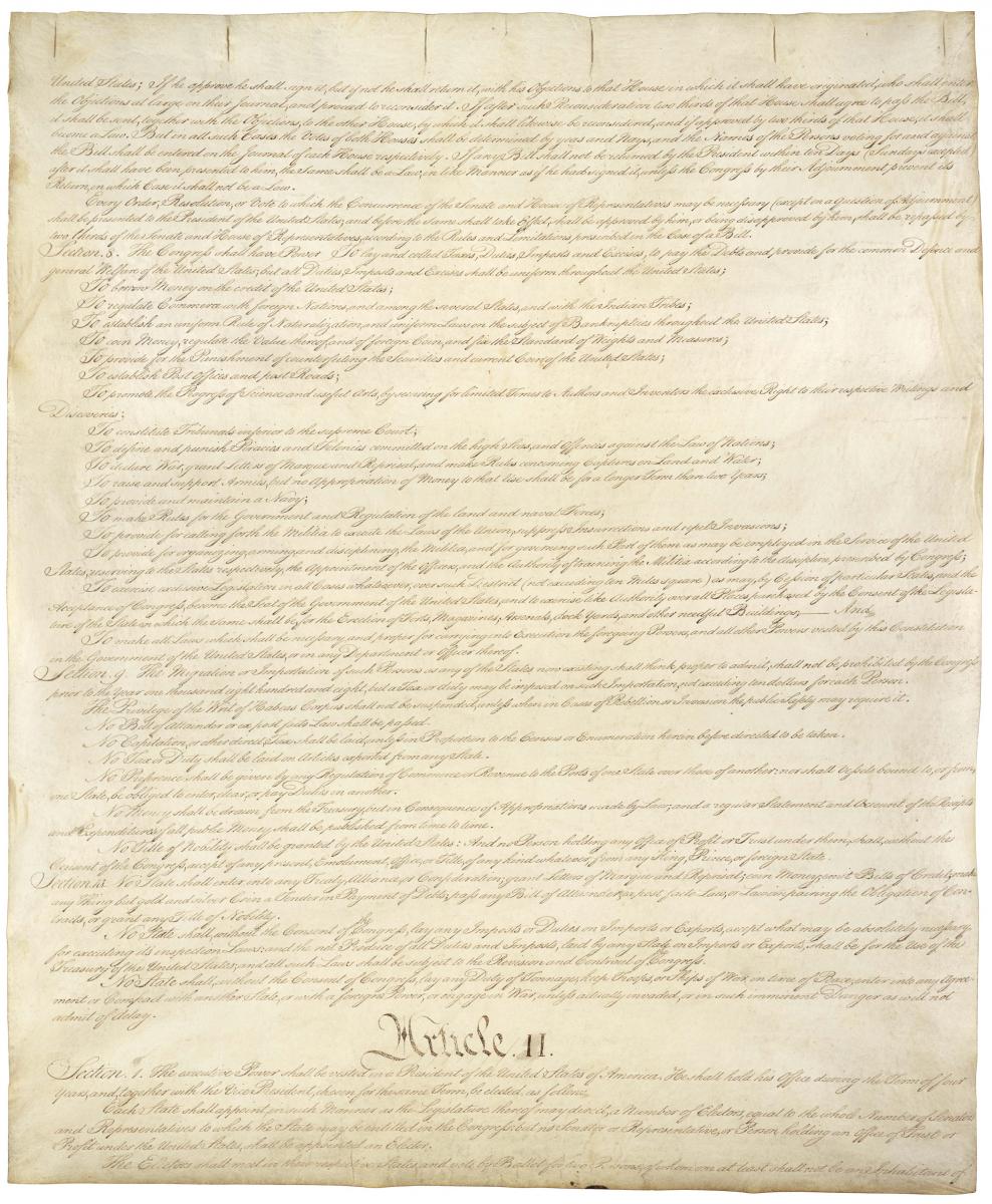 The Constitution Of United States National Archives