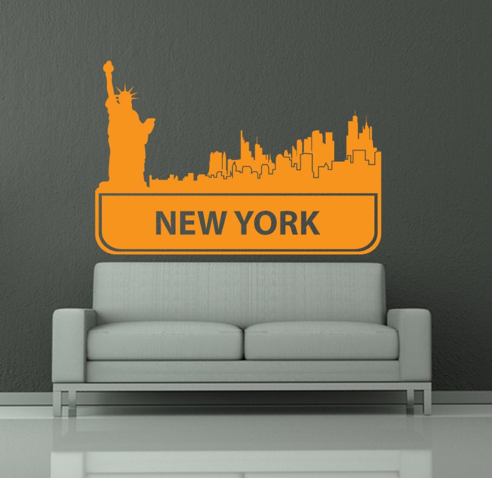 New Vinyl York Giants Wall Decal Skyline Wallpaper