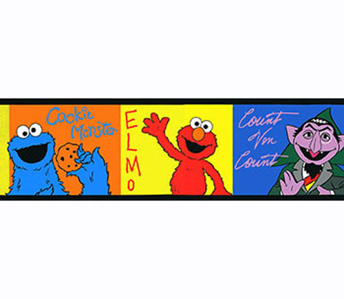 Sesame Street Big Bird Border   Elmo Wallpaper Wall Border