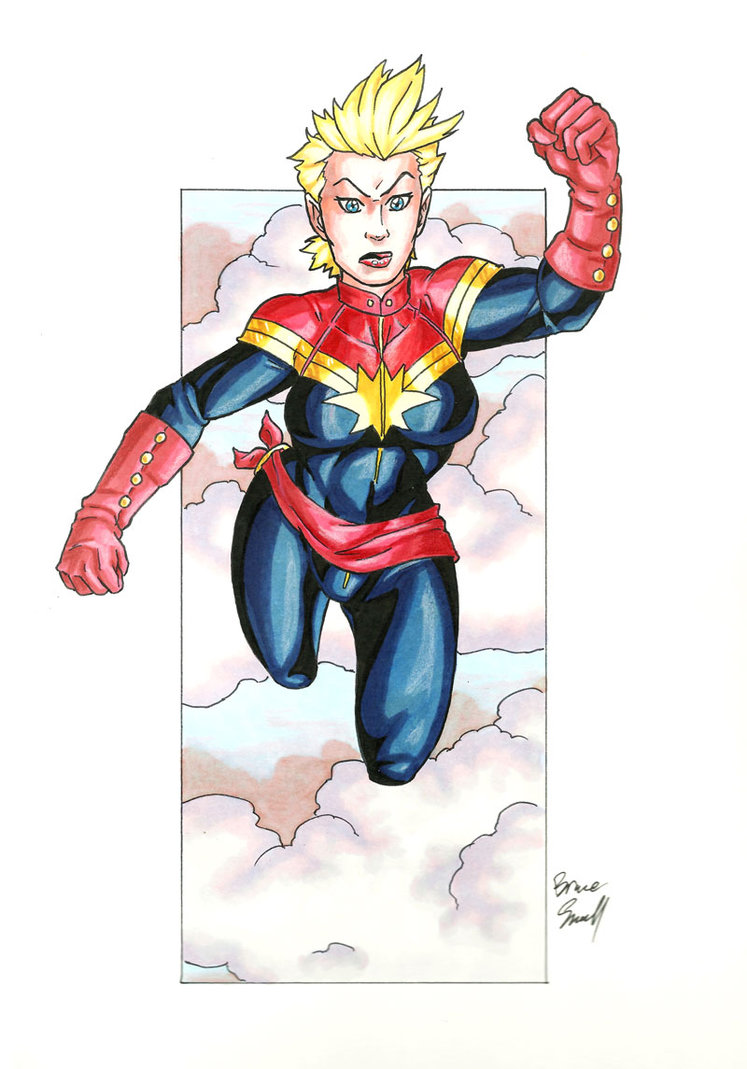 Captain Marvel Carol Danvers By Ibroussardart