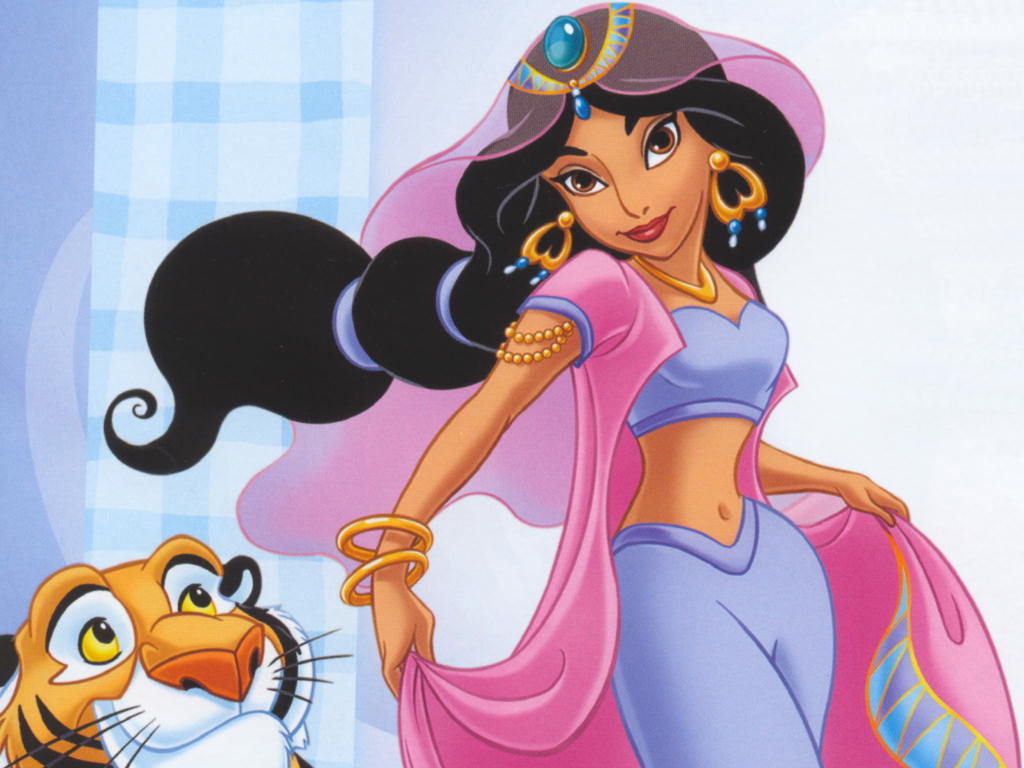 Beautifull Disney Princess Jasmine Alladin Cartoon Wallpaper