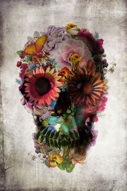 Flower Skull Wallpaper iPhone