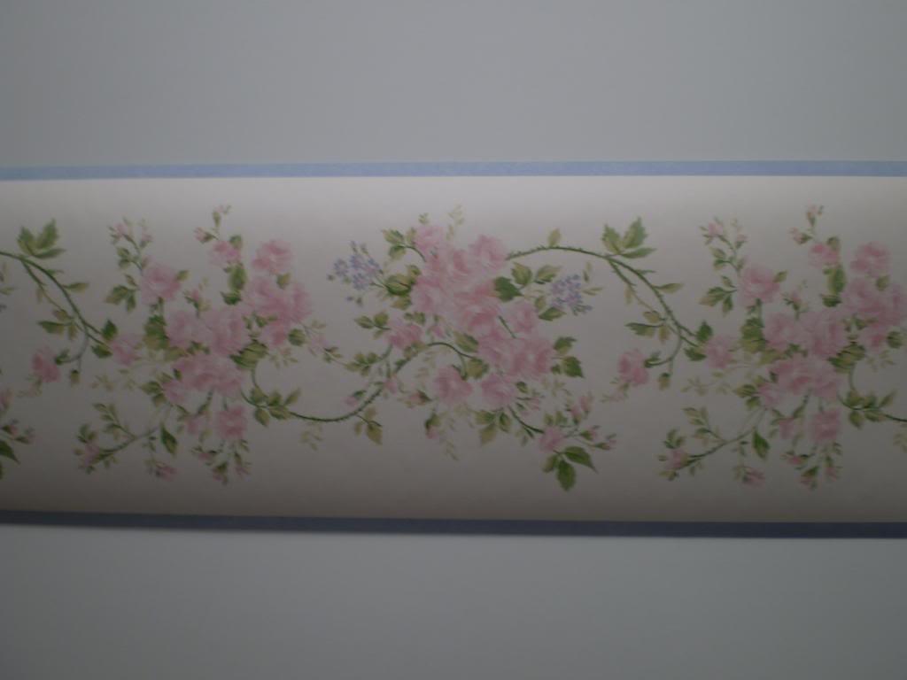 Free download Off White Border with Pink Roses and Light Blue Accents