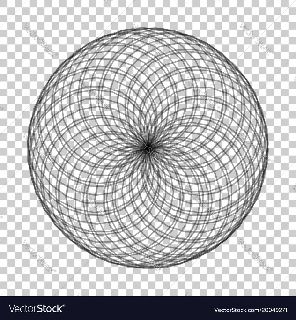 Spirograph Element On Isolated Background Vector Image