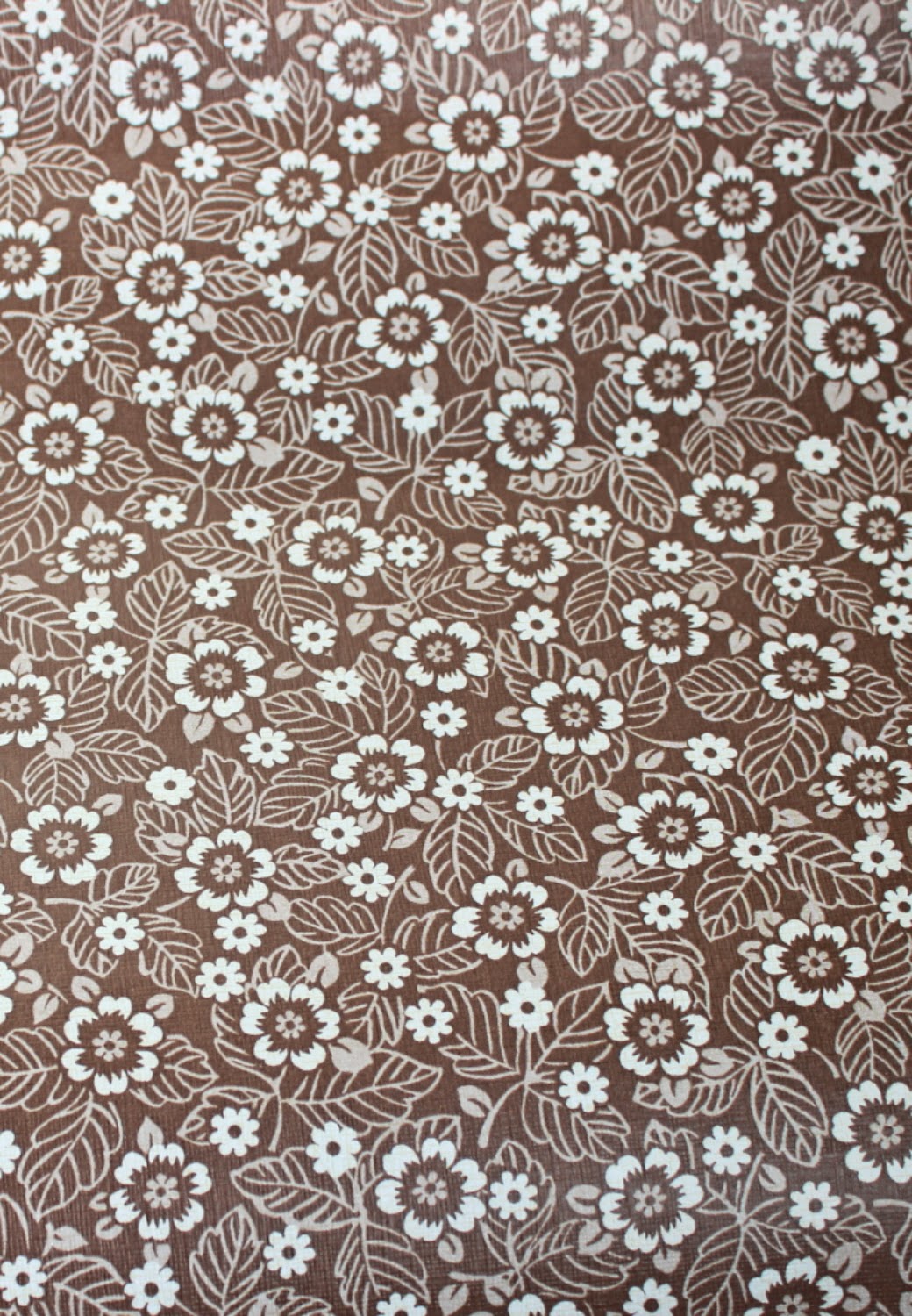Wall Paper With A Millefleur Design Since It Is Brown And White