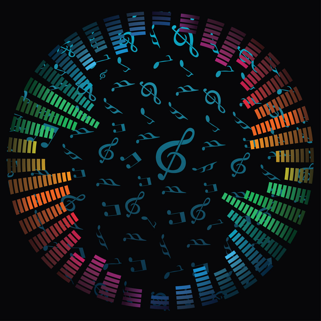 music note background 3d
