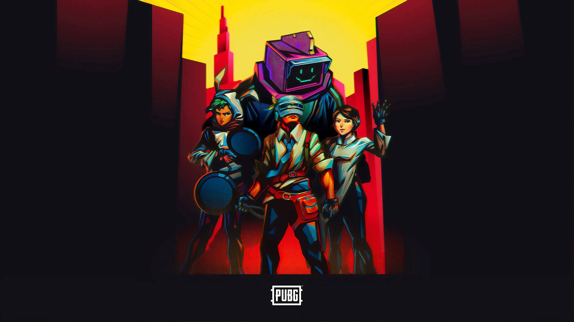 Retro Pubg Poster Wallpaper