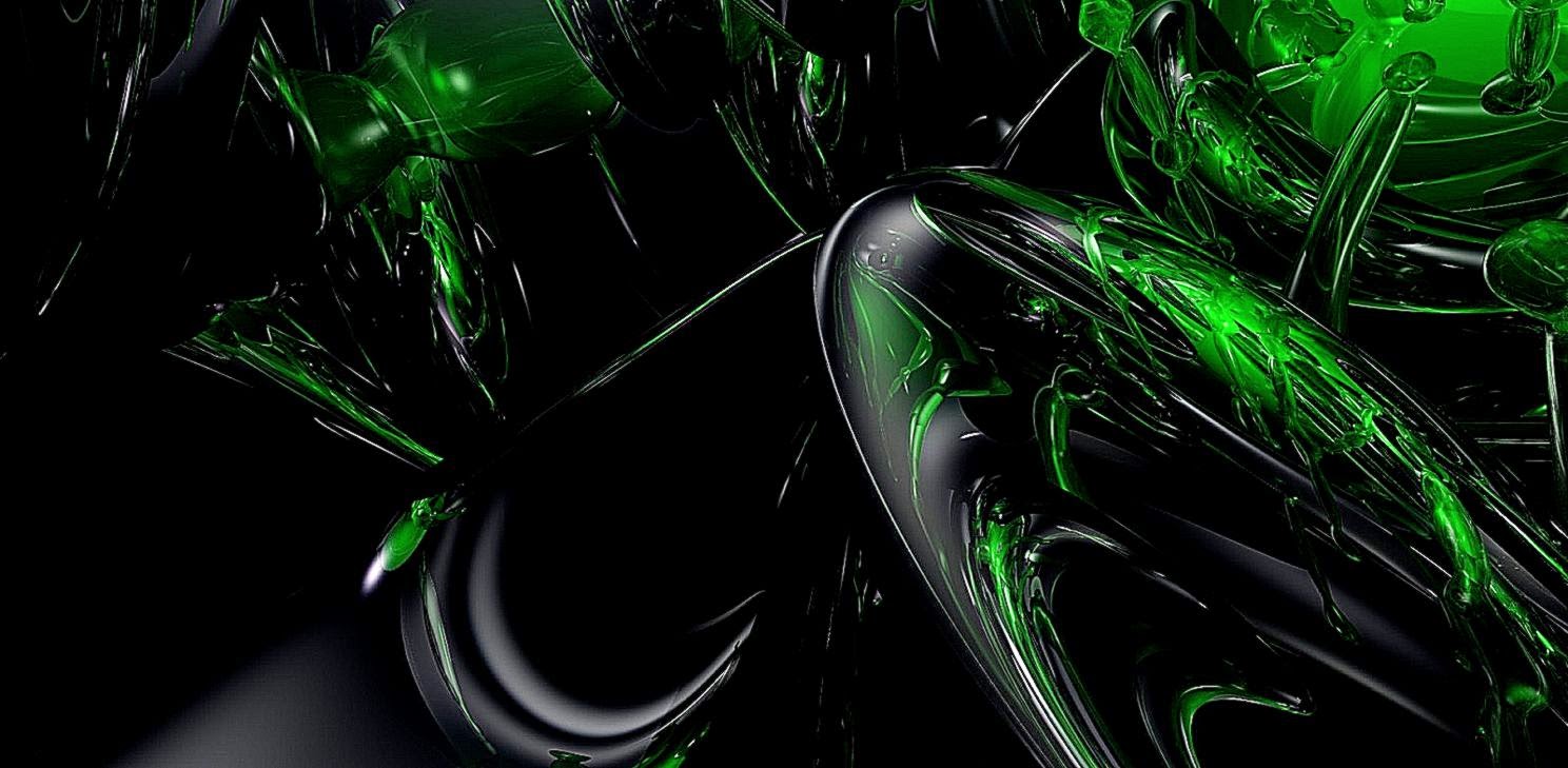 Black And Green Abstract Hd Wallpaper Best Wallpapers