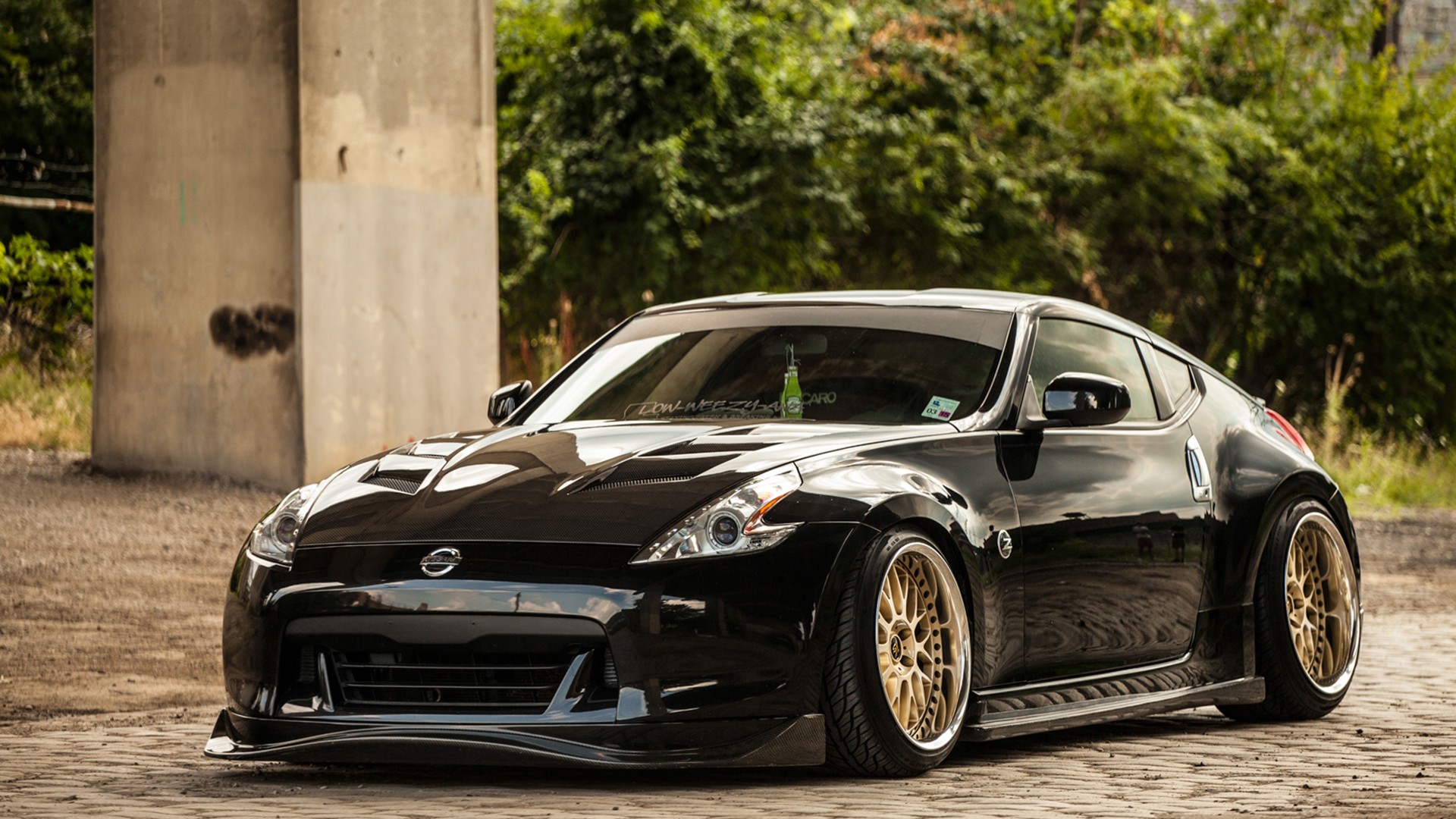 Wallpaper Cars Nissan 370z Black Jdm Japanese Domestic