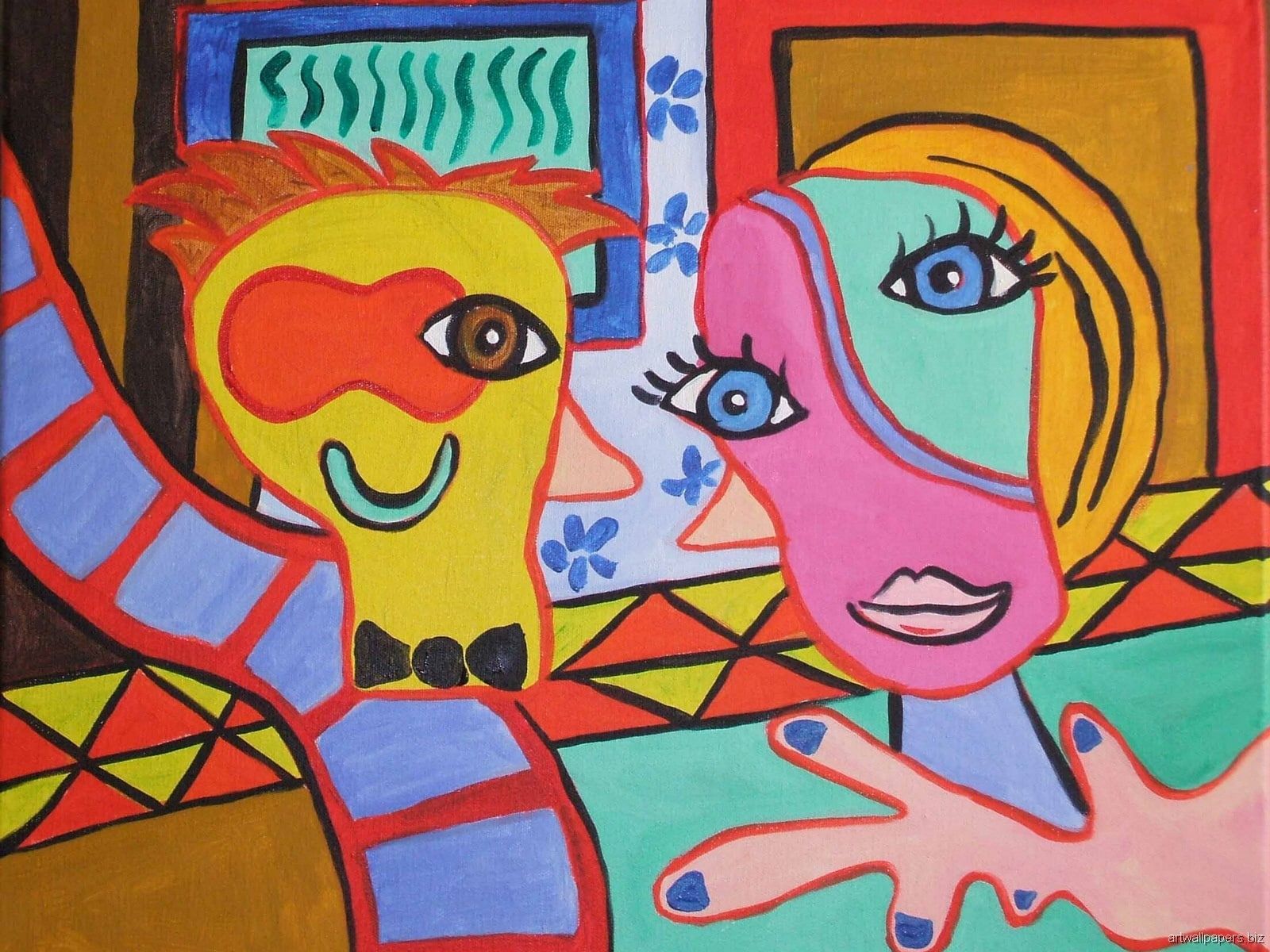 picasso paintings  duo Picasso by Bochaton Emmanuelle  Painting Canvas  Acrylic   Picasso art Colorful abstract art Picasso