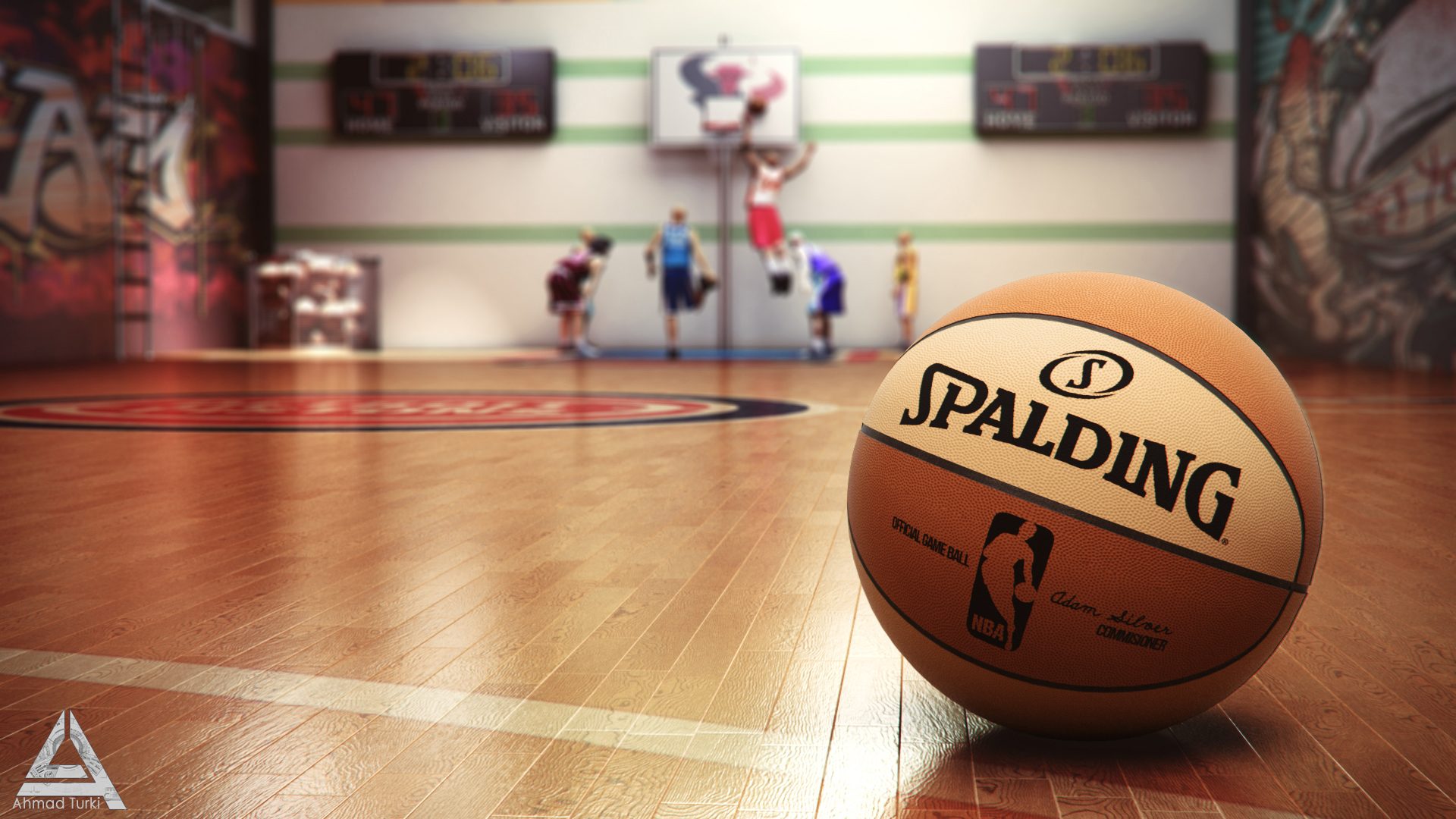 Background Basketball Court Wallpaper Size