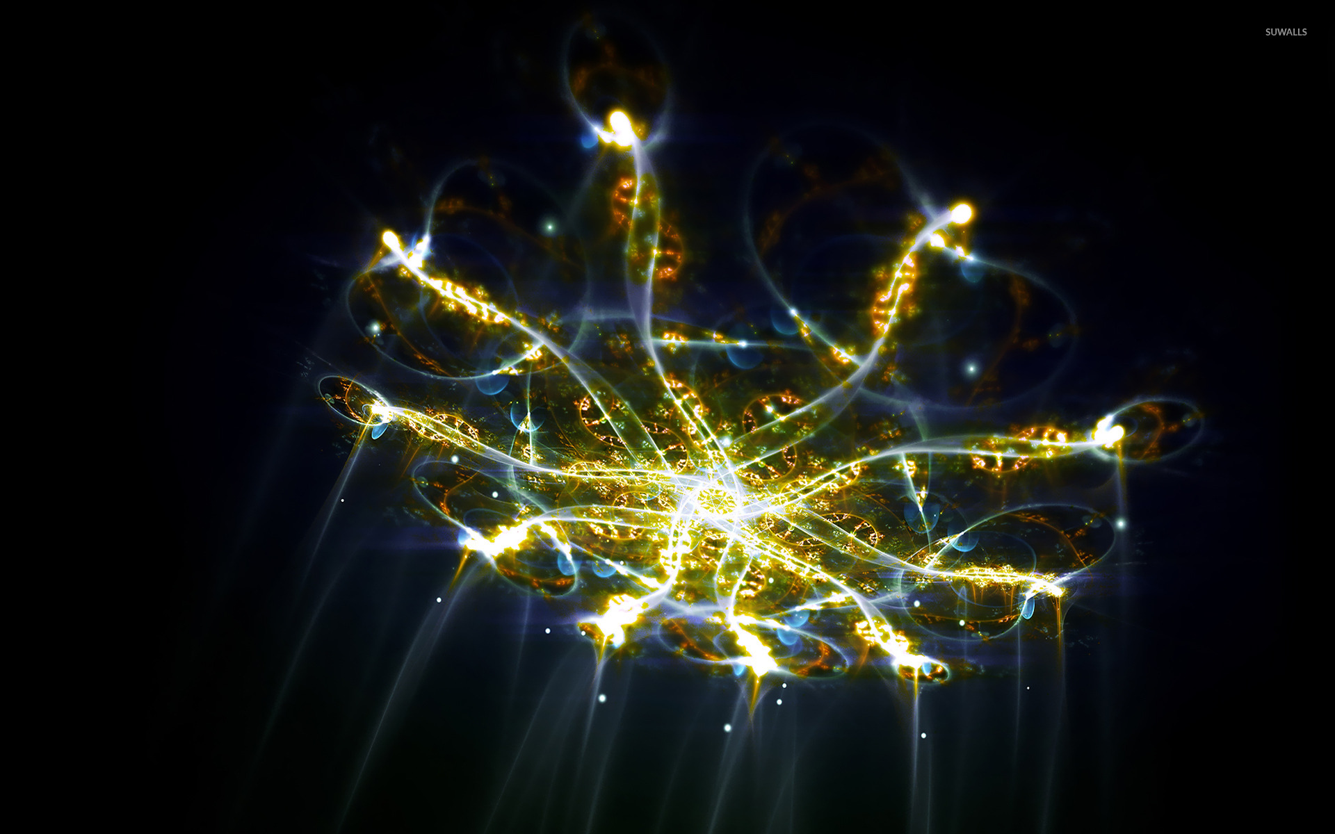 Glowing Fractals Wallpaper Abstract