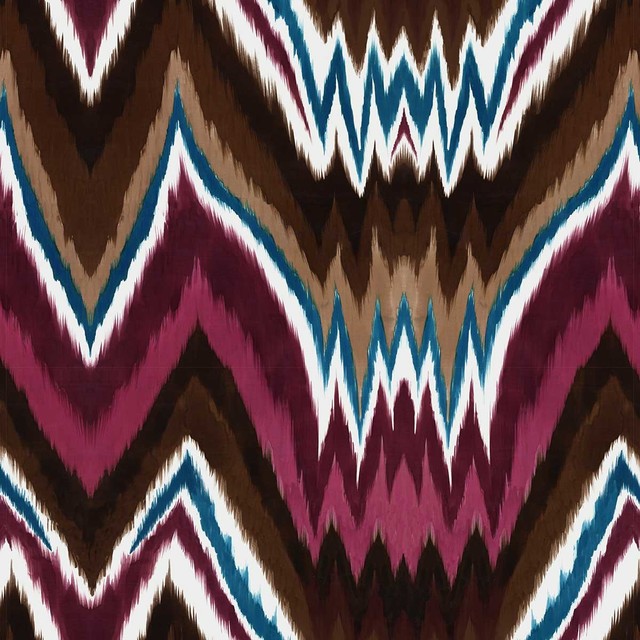 Glam Rock Ikat   Wallpaper Tiles   Contemporary   Wallpaper   by