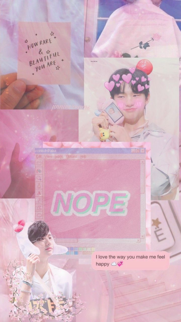 Pink Aesthetic Hyunjin Wallpaper