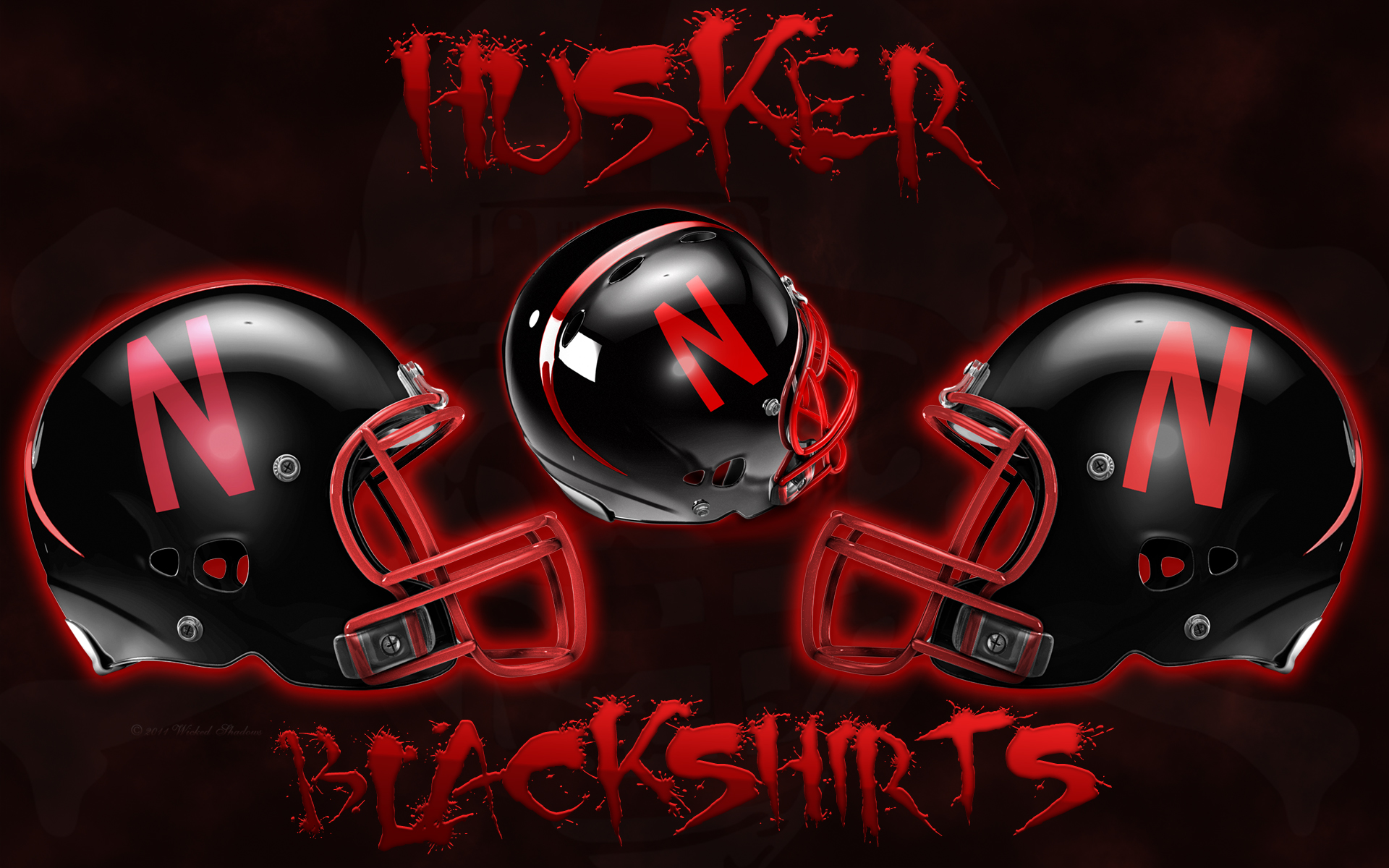 Husker Blackshirts Black Helmets Wallpaper
