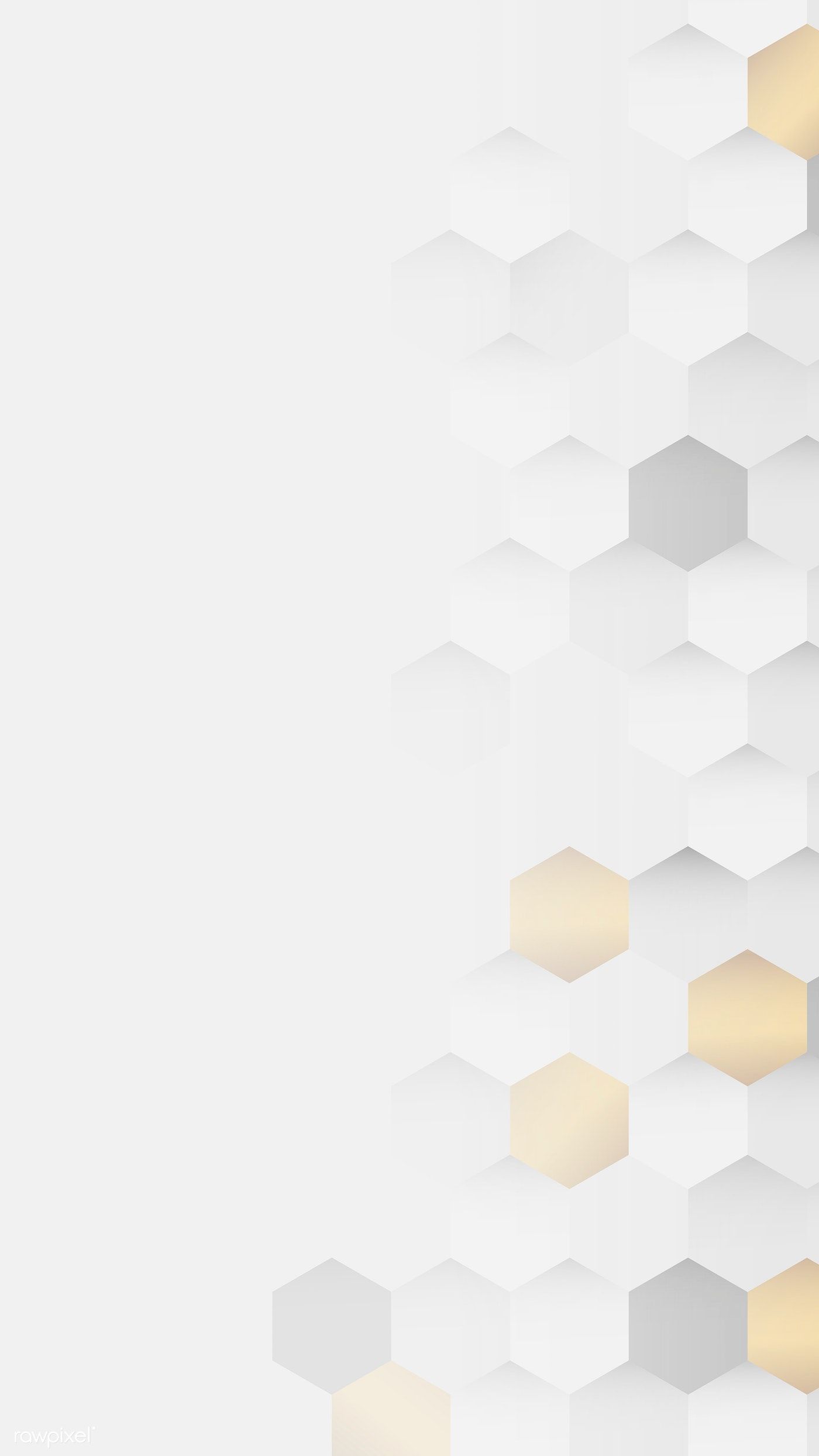 Premium Vector Of White And Gold Hexagon Pattern