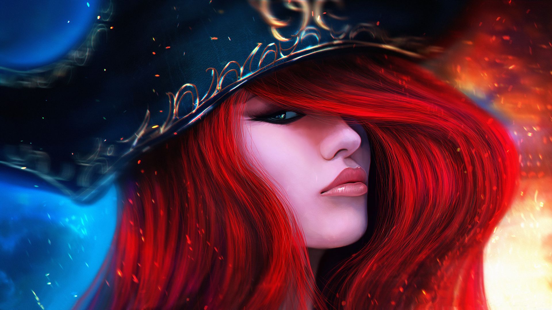 Miss Fortune With Red Hair And A Hat League Of Legends
