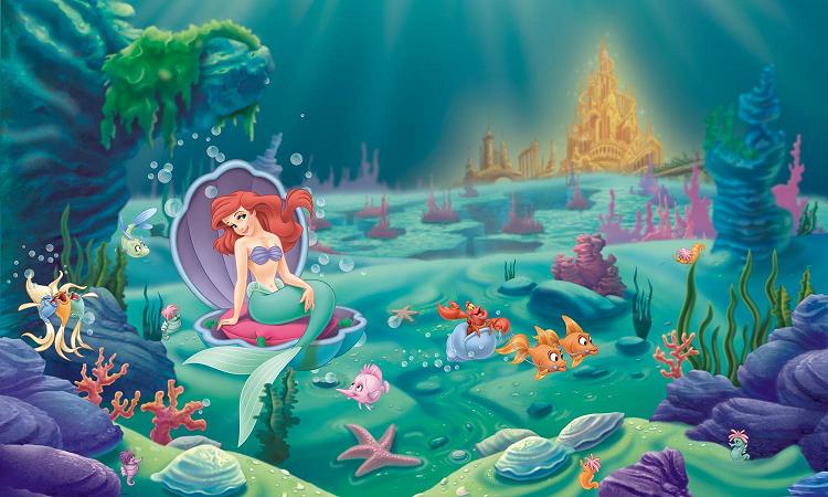 Murals Extra Large Disney Mermaid Wall Ocean Theme Room