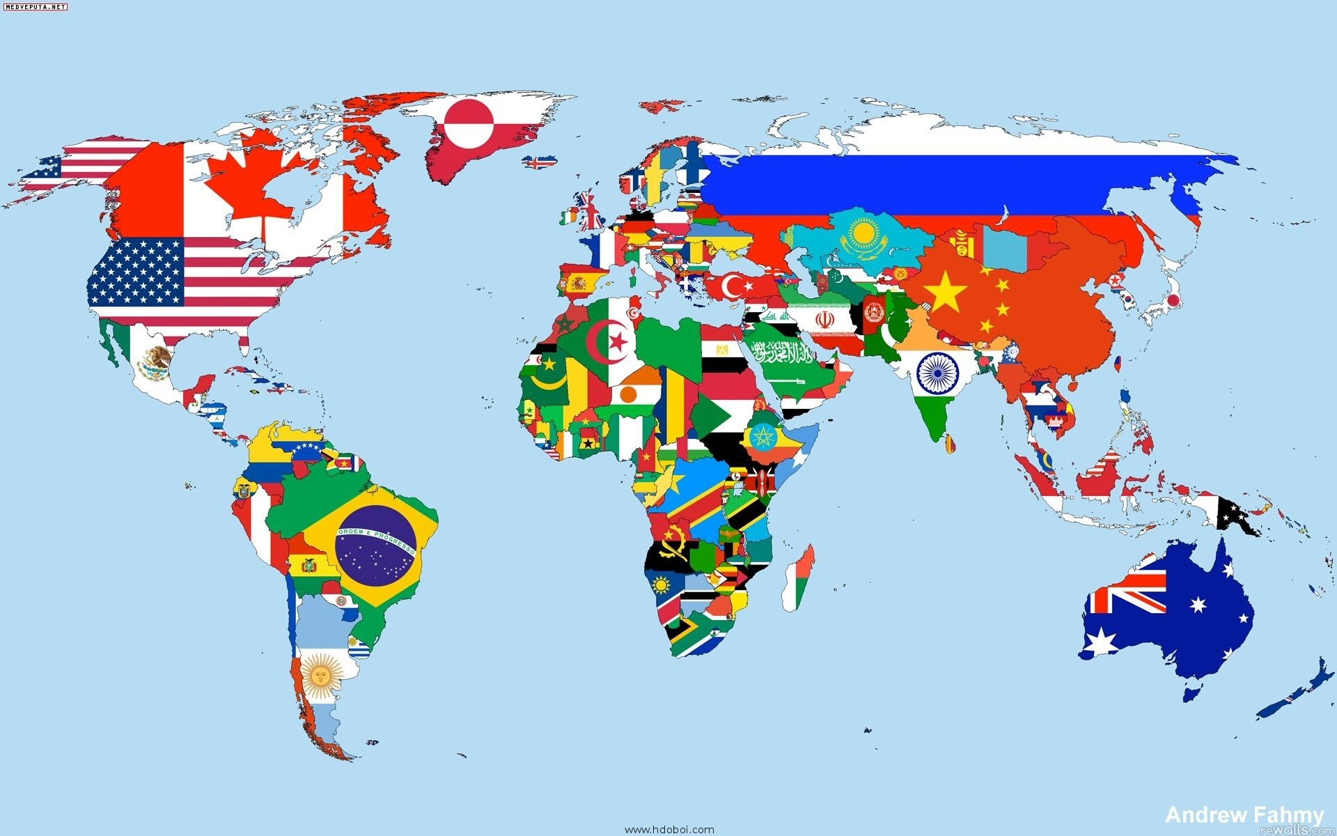 Map of the world Wallpaper flag country desktop Wallpapers