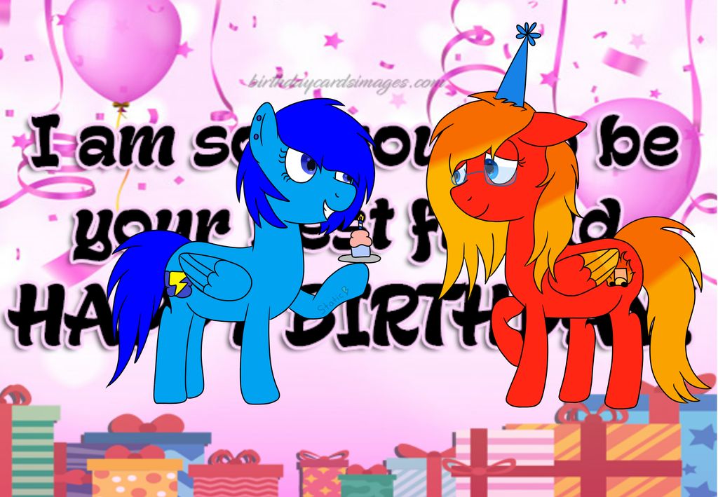 Happy BirtHDay Bestie With Background By Staticpegasus On