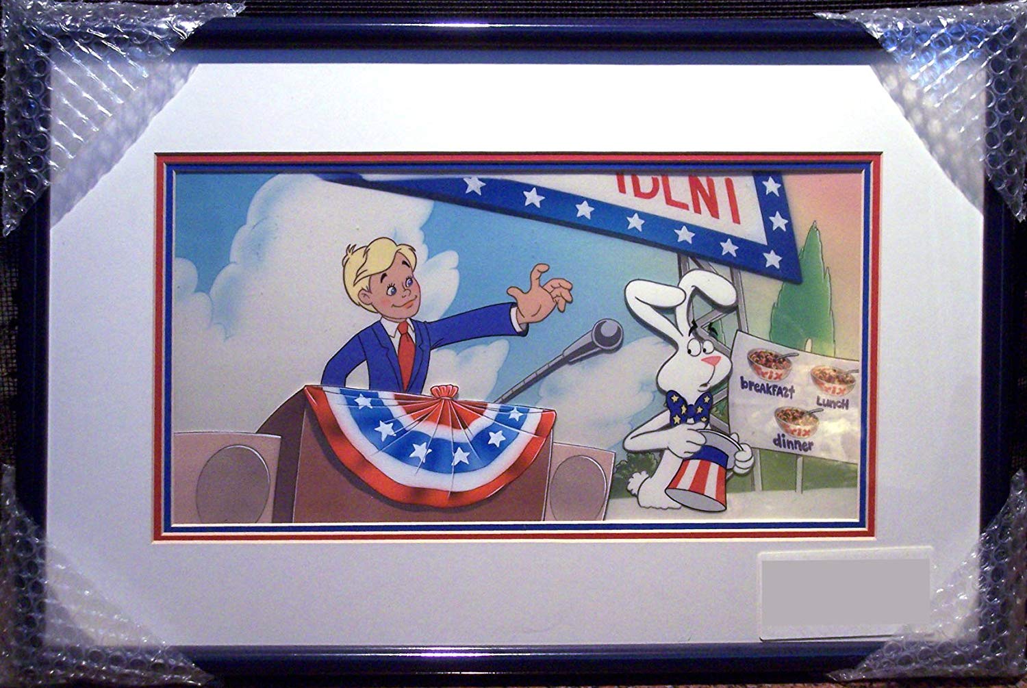 Trix Rabbit For President Original Animation Cel And Background