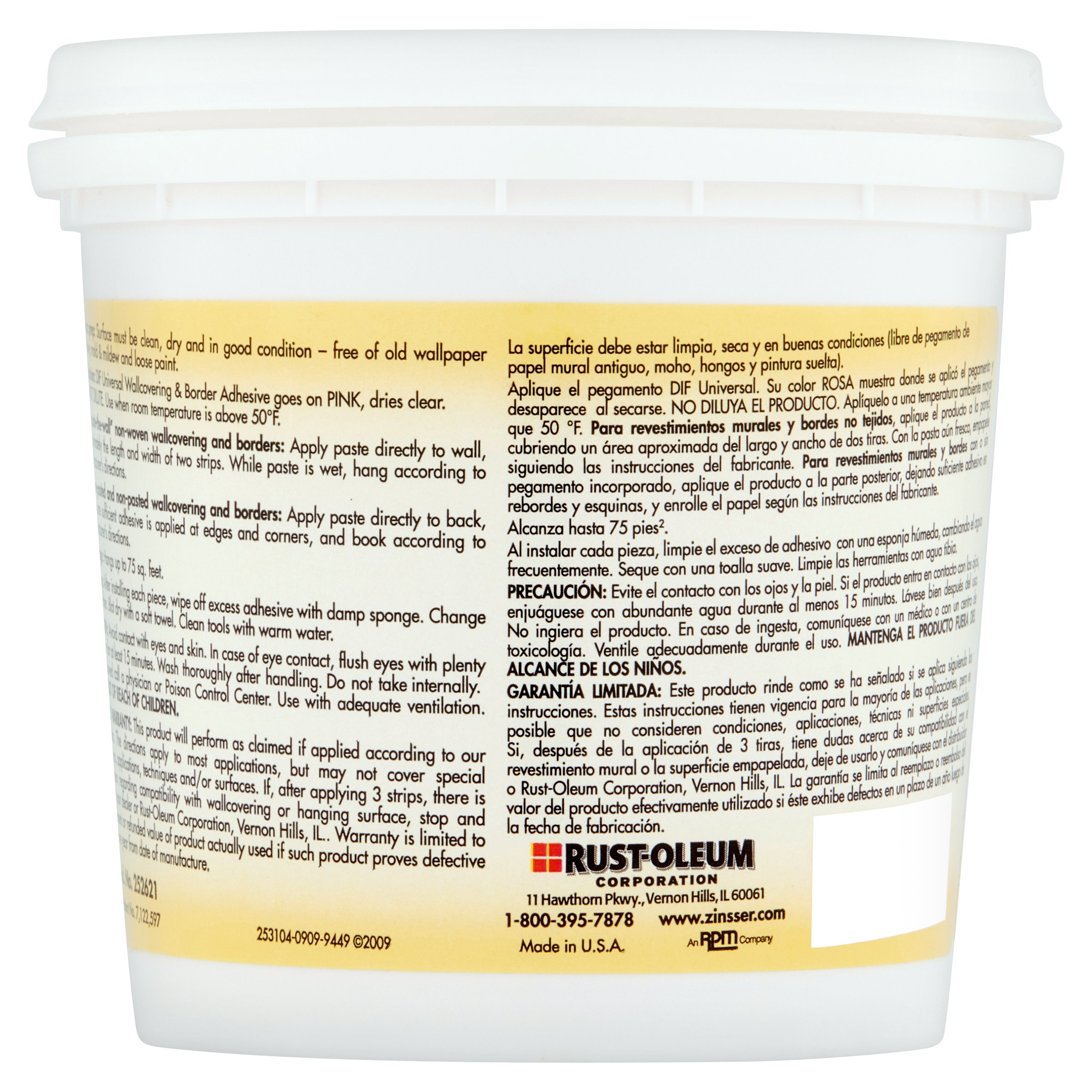 🔥 Free download Zinsser DIF Wallcovering and Border Adhesive